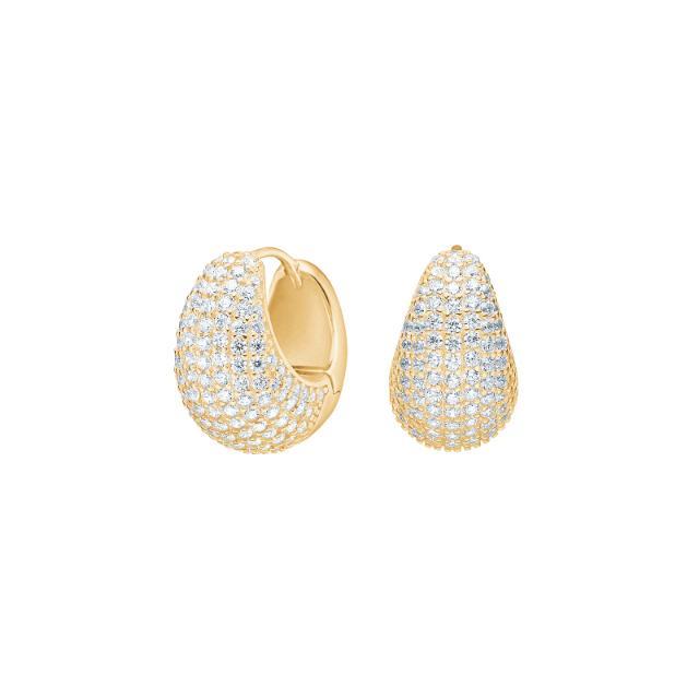 Die Creolen Silber Zirkonia Silbervergoldet mit der Modellnummer 30454405900 bestechen durch 925er Sterlingsilber in Gelbgold-Optik und funkelnde wei&szlig;e Zirkoniasteine. Diese eleganten Kreolen sind perfekt f&uuml;r besondere Anl&auml;sse oder als stilvolles Alltagsaccessoire. Ideal zu glamour&ouml;sen Outfits oder als Highlight zu schlichten Looks. Ein Muss f&uuml;r Schmuckliebhaberinnen.