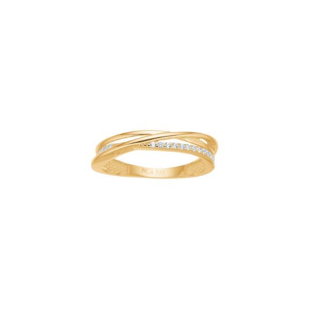 Nordahl Ringe Ref.-Nr.: 10830870300 333/- Gold, gelb Zirkonia  Wei&szlig;  Ringgr&ouml;&szlig;e 56