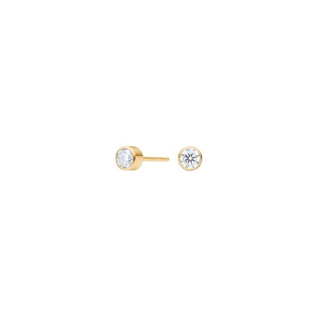 Nordahl Ohrschmuck Ref.-Nr.: 30150033800 Titan, gelb 2 Zirkonia  Wei&szlig; 