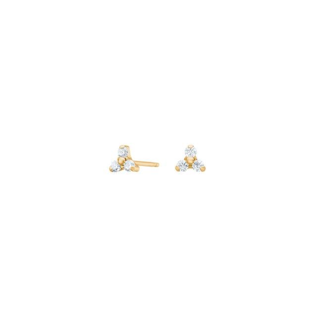 Nordahl Ohrschmuck Ref.-Nr.: 30150073800 Titan, gelb 6 Zirkonia  Wei&szlig; 