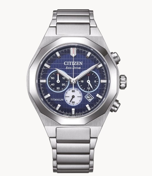 Citizen Pro Master Herrenuhren Ziffernblatt: Blau Index  Titan Gliederband Solar 100 Meter Ref.-Nr.:  CA4691-59L