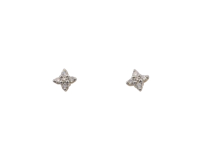 Wilhelm M&uuml;ller Ohrschmuck Ref.-Nr.: 286201019 585/- Gold, gold  10 Diamant Wesselton  Weiss kleine Einschl&uuml;sse Brillantschliff 0,08ct. 