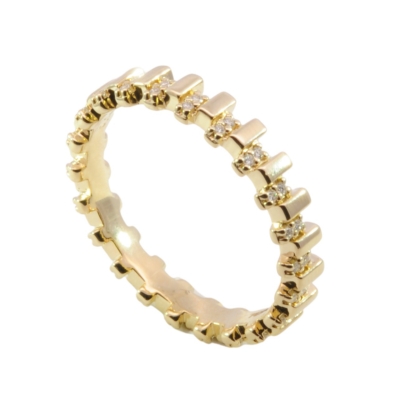 Wilhelm M&uuml;ller Ringe Ref.-Nr.: 145626054 585/- Gold, gold  44 Diamant Wesselton  Weiss kleine Einschl&uuml;sse Brillantschliff 0,14ct.  Ringgr&ouml;&szlig;e 54
