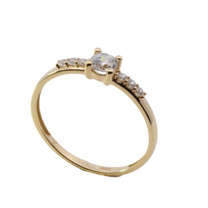 Wilhelm M&uuml;ller Ringe Ref.-Nr.: 670142054 333/- Gold, gold  7 Zirkonia  Wei&szlig;  Ringgr&ouml;&szlig;e 54