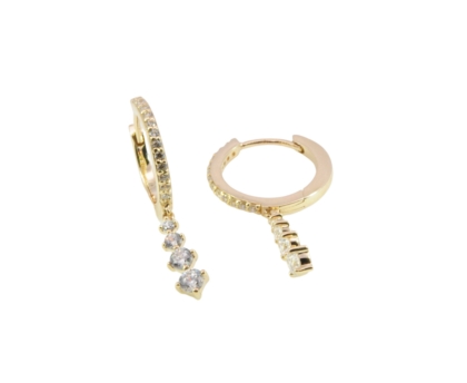 Wilhelm M&uuml;ller Ohrschmuck Ref.-Nr.: 709530019 333/- Gold, gold  32 Zirkonia  Wei&szlig; 