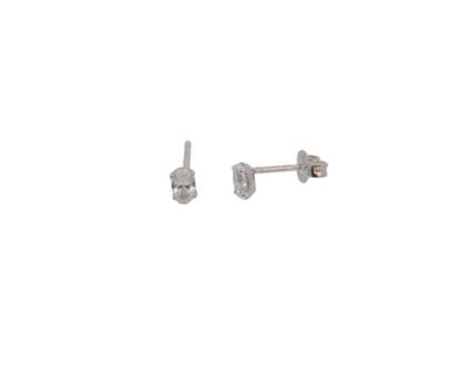Wilhelm M&uuml;ller Ohrschmuck Ref.-Nr.: 715107019 333/- Gold, wei&szlig;  2 Zirkonia  Wei&szlig; 