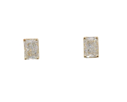 Wilhelm M&uuml;ller Ohrschmuck Ref.-Nr.: 715133019 333/- Gold, gold  2 Zirkonia  Wei&szlig; Baguette 