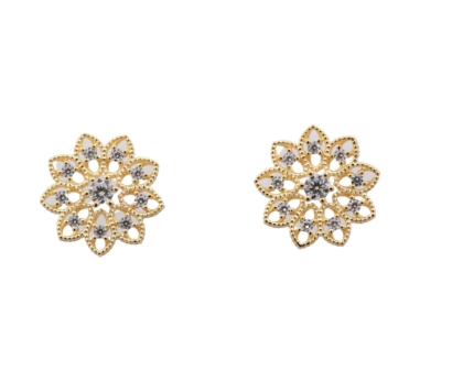 Wilhelm M&uuml;ller Ohrschmuck Ref.-Nr.: 715152019 375/- Gold, gold  20 Zirkonia  Wei&szlig; 