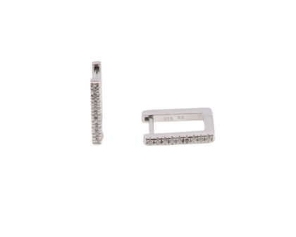 Wilhelm M&uuml;ller Ohrschmuck Ref.-Nr.: 743574019 925/- Silber, Rhodiniert  18 Zirkonia  Wei&szlig; 