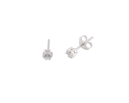 Wilhelm M&uuml;ller Ohrschmuck Ref.-Nr.: 743575019 925/- Silber, Rhodiniert  2 Zirkonia  Wei&szlig; 