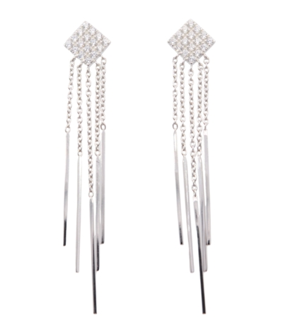 Wilhelm M&uuml;ller Ohrschmuck Ref.-Nr.: 743634019 925/- Silber, Rhodiniert  32 Zirkonia  Wei&szlig; 