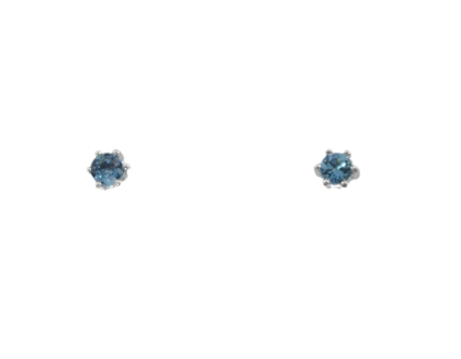 Wilhelm M&uuml;ller Ohrschmuck Ref.-Nr.: 743689019 925/- Silber, Rhodiniert  2 Blautopas beh. blau 