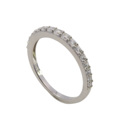 Wilhelm M&uuml;ller Ringe Ref.-Nr.: 746792054 925/- Silber, Rhodiniert  16 Zirkonia  Wei&szlig;  Ringgr&ouml;&szlig;e 54
