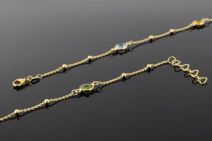 Wilhelm M&uuml;ller Sonstige Ref.-Nr.: 753031019 925/- Silber, gelb  1 Quarz blau  1 Quarz Gelb  1 Quarz Gr&uuml;n  L&auml;nge 23+3 cm