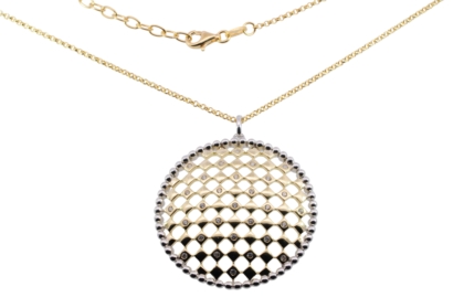 Wilhelm M&uuml;ller Halsschmuck Ref.-Nr.: 762675119 925/- Silber, gelb  29 Zirkonia  Wei&szlig;  L&auml;nge 55+5cm