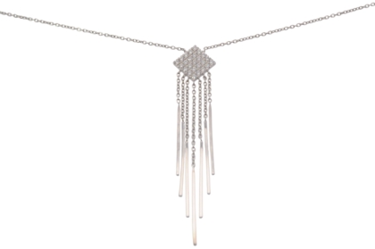 Wilhelm M&uuml;ller Halsschmuck Ref.-Nr.: 766170019 925/- Silber, Rhodiniert  25 Zirkonia  Wei&szlig;  L&auml;nge 42+3 cm