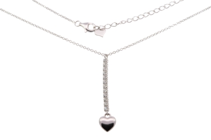 Wilhelm M&uuml;ller Halsschmuck Ref.-Nr.: 766188019 925/- Silber  12 Zirkonia  Wei&szlig;  L&auml;nge 40+5 cm