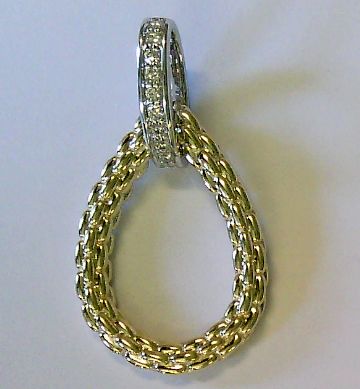 Engelkemper Halsschmuck Ref.-Nr.: 6-213505-001 585/- Gold, bicolor  Diamant Wesselton  Weiss kleine Einschl&uuml;sse Brillantschliff 5,00ct. 