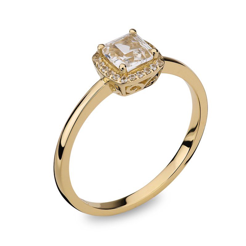 Engelkemper Ringe Ref.-Nr.: 6-211895-001 585/- Gold, gelb  1 Saphir Wei&szlig;  Ringgr&ouml;&szlig;e 56