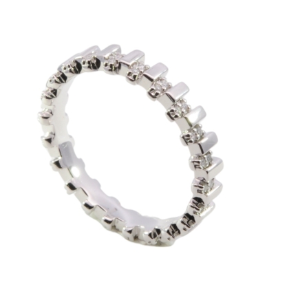 Wilhelm M&uuml;ller Ringe Ref.-Nr.: 159149055 585/- Gold, wei&szlig;  44 Diamant Wesselton  Weiss kleine Einschl&uuml;sse Brillantschliff 0,14ct.  Ringgr&ouml;&szlig;e 55