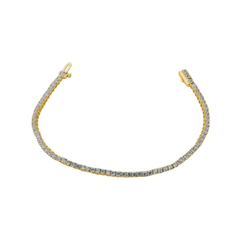 Engelkemper Armband Ref.-Nr.: 5-215747-001 925/- Silber, gelb  Zirkonia  Wei&szlig;  L&auml;nge 19cm