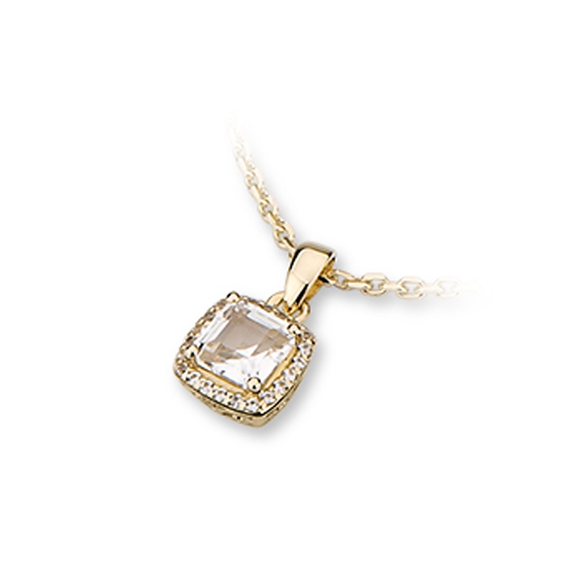 Engelkemper Halsschmuck Ref.-Nr.: 6-211896-001 585/- Gold, gelb  1 Saphir Wei&szlig; 