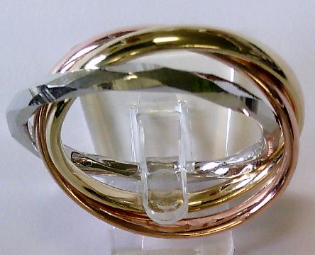 Engelkemper Ringe Ref.-Nr.: 6-213716-001 585/- Gold, Tricolor G/W/R  Ringgr&ouml;&szlig;e 54