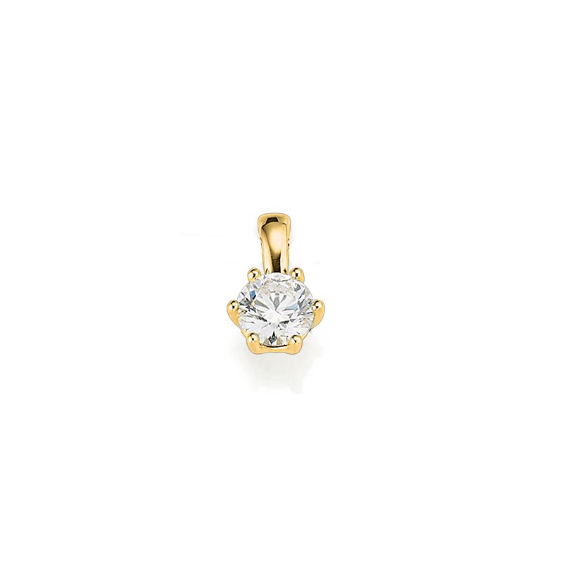 Engelkemper Halsschmuck Ref.-Nr.: 6-213803-001 585/- Gold, gelb  1 Labordiamant Top wesselton feines wei&szlig; sehr kleine Einschl&uuml;sse Brillantschliff 0,50ct. 