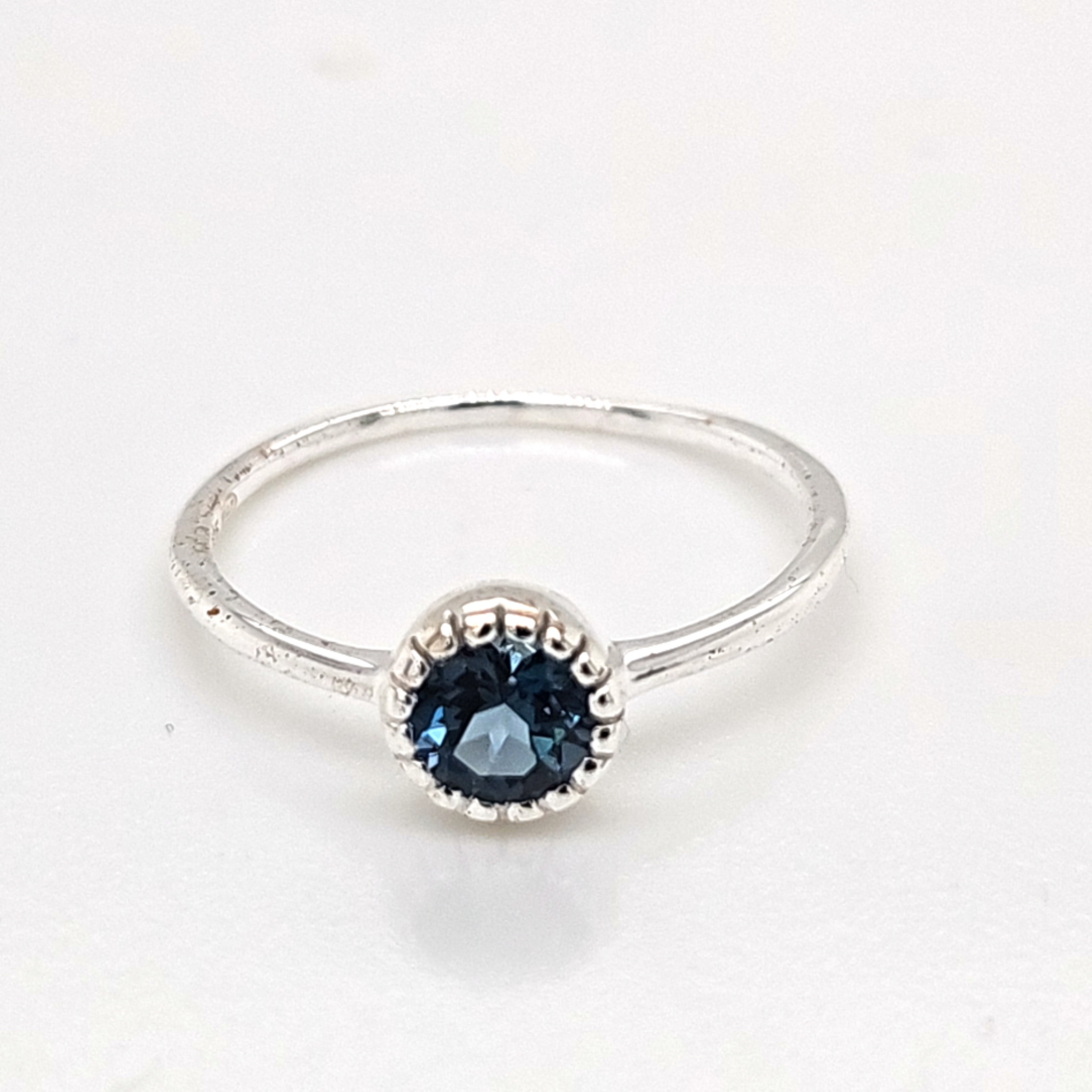 Linkenheil Ringe Ref.-Nr.: 20115-1948 925/- Silber  1 Blautopas beh. blau  Ringgr&ouml;&szlig;e 56