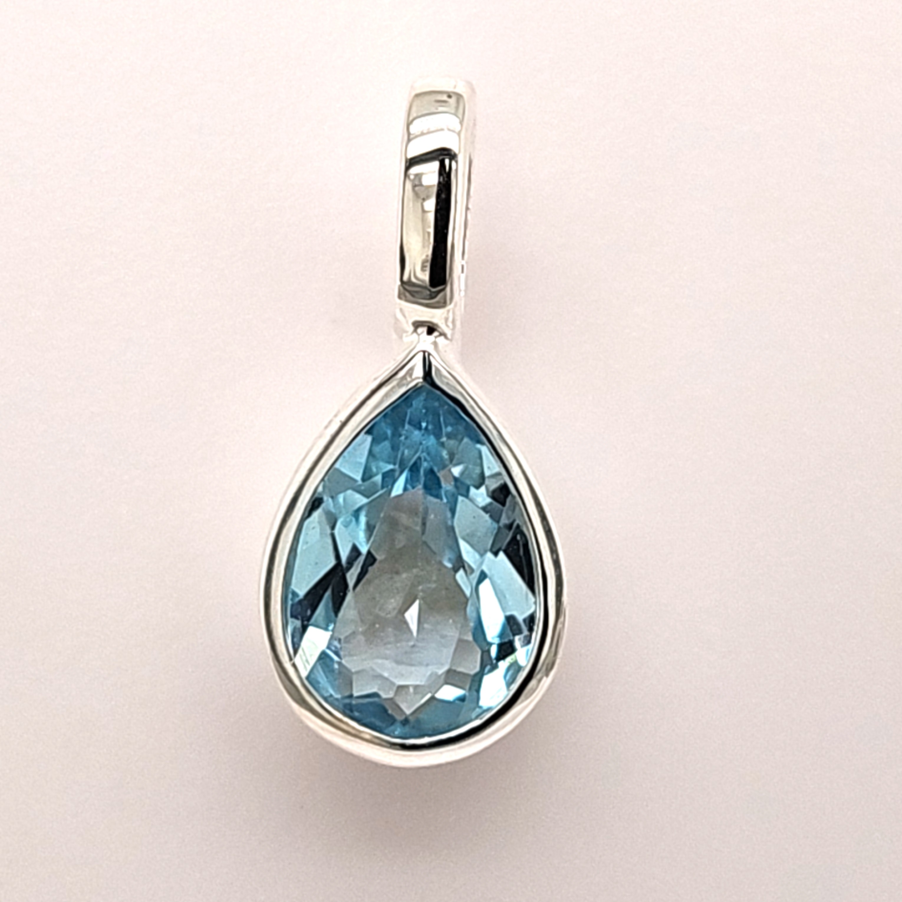 Linkenheil Halsschmuck Ref.-Nr.: 9654-4941 925/- Silber  1 Blautopas beh. blau 
