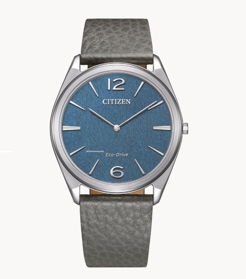Citizen Herrenuhren Ziffernblatt: Blau Index  Edelstahl  Leder Solar 30 Meter Ref.-Nr.: AR3120-24L   Ind.-Nr: G872