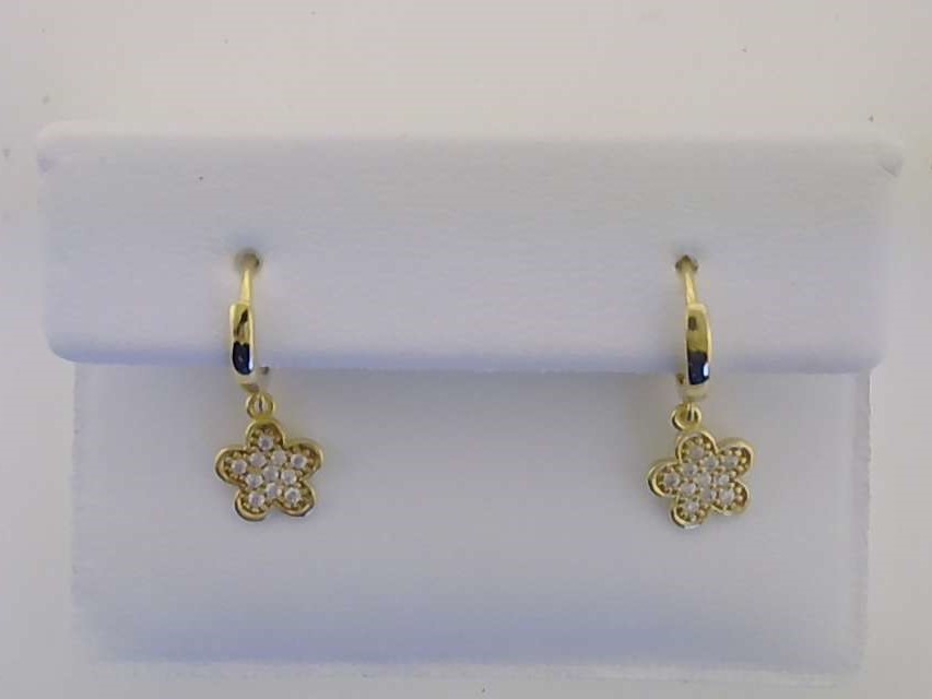 Max Fr&ouml;hlich Ohrschmuck Ref.-Nr.: 660/192665 925/- Silber, gelb  Zirkonia  Wei&szlig; 