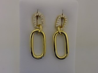 Max Fr&ouml;hlich Ohrschmuck Ref.-Nr.: 507/197144 925/- Silber, gelb  Zirkonia  Wei&szlig; 