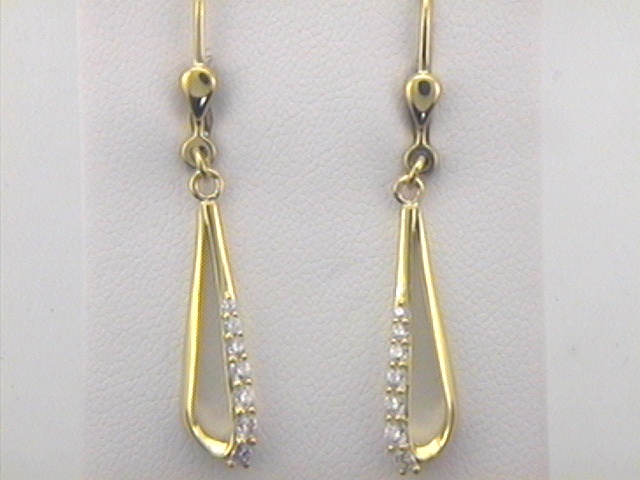Max Fr&ouml;hlich Ohrschmuck Ref.-Nr.: 201/190686 925/- Silber, gelb  Zirkonia  Wei&szlig; 