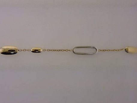 Max Fr&ouml;hlich Mio Fallegro Armband Ref.-Nr.: 383/197428/19 585/- Gold, bicolor  L&auml;nge 19cm