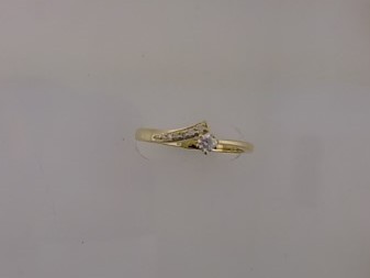 Max Fr&ouml;hlich Mio Fallegro Ringe Ref.-Nr.: 708/197390/54 585/- Gold, gelb  7 Diamant Wesselton  Weiss deutliche Einschl&uuml;sse Brillantschliff 0,13ct.  Ringgr&ouml;&szlig;e 54