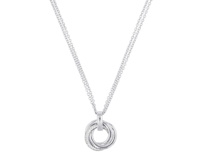 Joop! Halsschmuck Ref.-Nr.: 2040543 925/- Silber, Rhodiniert  Zirkonia  Wei&szlig;  L&auml;nge 42+3 cm