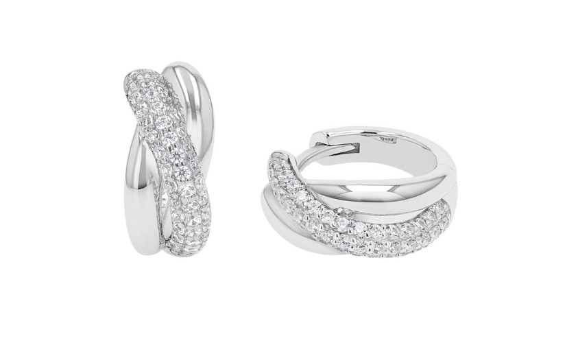 Joop! Ohrschmuck Ref.-Nr.: 2040545 925/- Silber, Rhodiniert  Zirkonia  Wei&szlig; 