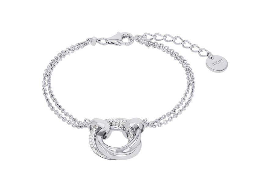 Joop! Armband Ref.-Nr.: 2040544 925/- Silber, Rhodiniert  Zirkonia  Wei&szlig;  L&auml;nge 17+3 cm