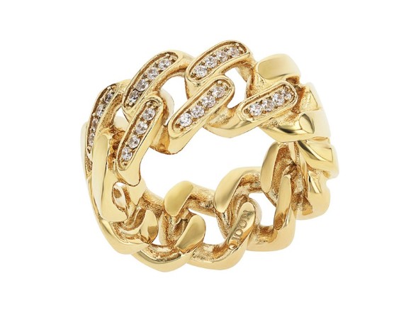 Joop! Ringe Ref.-Nr.: 2040561 Edelstahl, gelb  Zirkonia  Wei&szlig;  Ringgr&ouml;&szlig;e 58