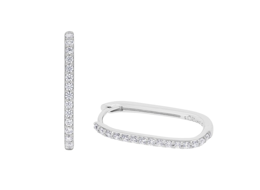S. Oliver s.Oliver Ohrschmuck Ref.-Nr.: 2039700 925/- Silber, Rhodiniert  Zirkonia  Wei&szlig; 