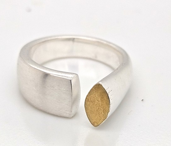 Linkenheil Ringe Ref.-Nr.: 18022-1200 925/- Silber, bicolor  Ringgr&ouml;&szlig;e 55
