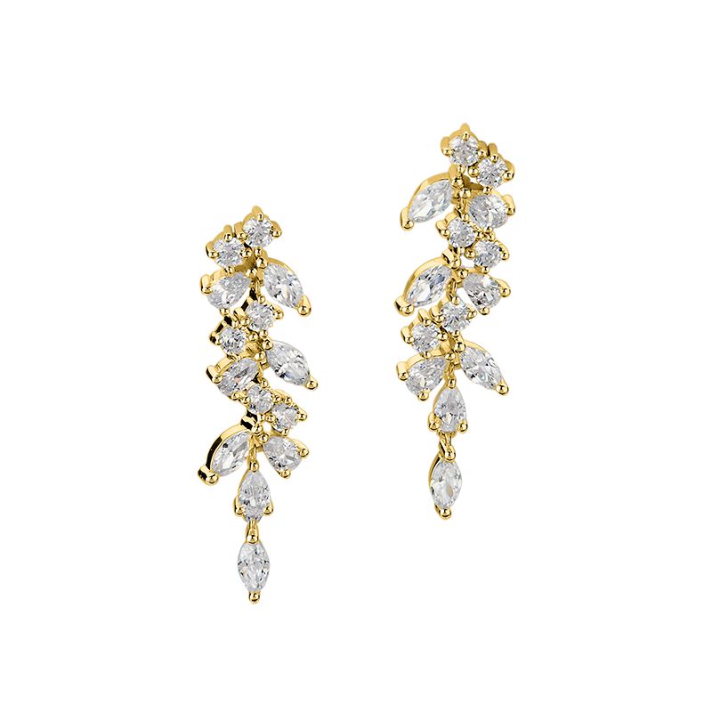 Engelkemper Ohrschmuck Ref.-Nr.: 5-215749-001 925/- Silber, gelb  Zirkonia  Wei&szlig; 