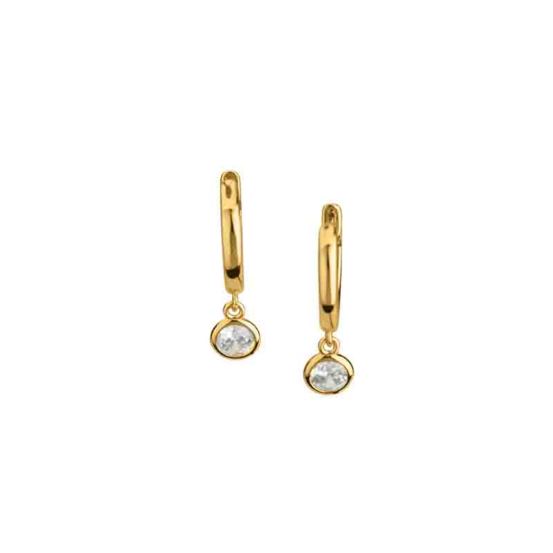 Engelkemper Ohrschmuck Ref.-Nr.: 5-215965-001 925/- Silber, gelb  2 Zirkonia  Wei&szlig; 