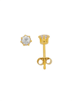 Max Fr&ouml;hlich Kopf.-und Ohrschmuck Ref.-Nr.: OS 10872 333/- Gold, gelb 2 Zirkonia  Wei&szlig; 
