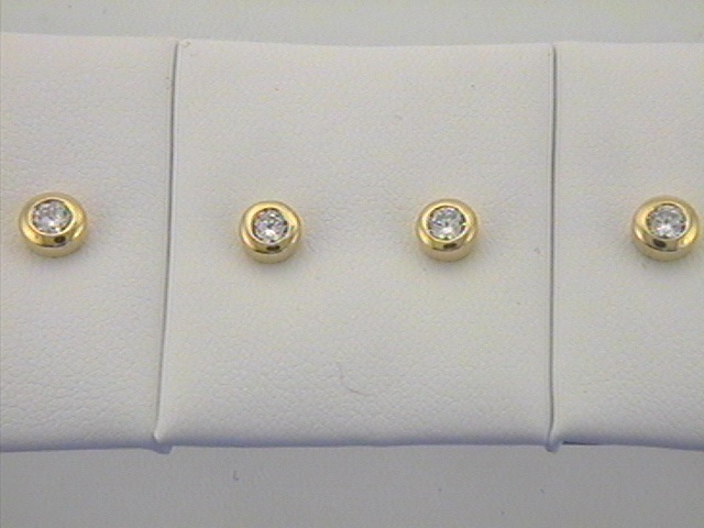 Max Fr&ouml;hlich Ohrschmuck Ref.-Nr.: OS 168236 925/GP/- Silber, gold 2 Zirkonia  Wei&szlig; 