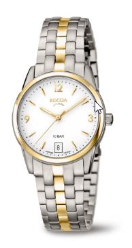 Boccia Damenuhren Ziffernblatt: Weiss Index  Titan, bicolor Metall Quartz 100 Meter Ref.-Nr.: 3272-04 Ind.-Nr: 4040066248868