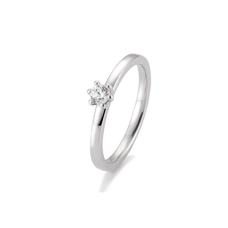 Saint Maurice Ring Ref.-Nr.: 4105988-0 585/- Gold, wei&szlig; 1 Brillant Wei&szlig; kleine Einschl&uuml;sse 0,15ct.  Ringgr&ouml;&szlig;e 52
