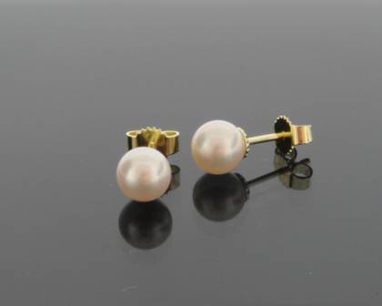 Ohrschmuck Ref.-Nr.: 705731019 333/- Gold, gelb 2 Zuchtperle 6,5-7,0 mm Wei&szlig; Rund A-Qualit&auml;t