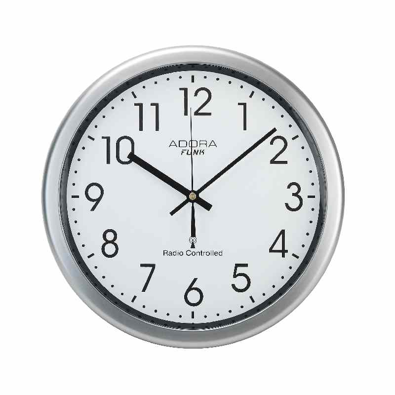 Die Adora Funk Wanduhr Silber, Modellnummer 3-202507-001, ist eine hochwertige Wanduhr, die sich ideal f&uuml;r jeden Raum eignet. Sie verf&uuml;gt &uuml;ber pr&auml;zise Funktechnologie und ein stilvolles silbernes Design. Diese Uhr ist einfach an der Wand zu montieren und ben&ouml;tigt keine aufwendige Pflege. Perfekt f&uuml;r Wohnzimmer, K&uuml;che oder B&uuml;ro. Kategorie: UHREN.